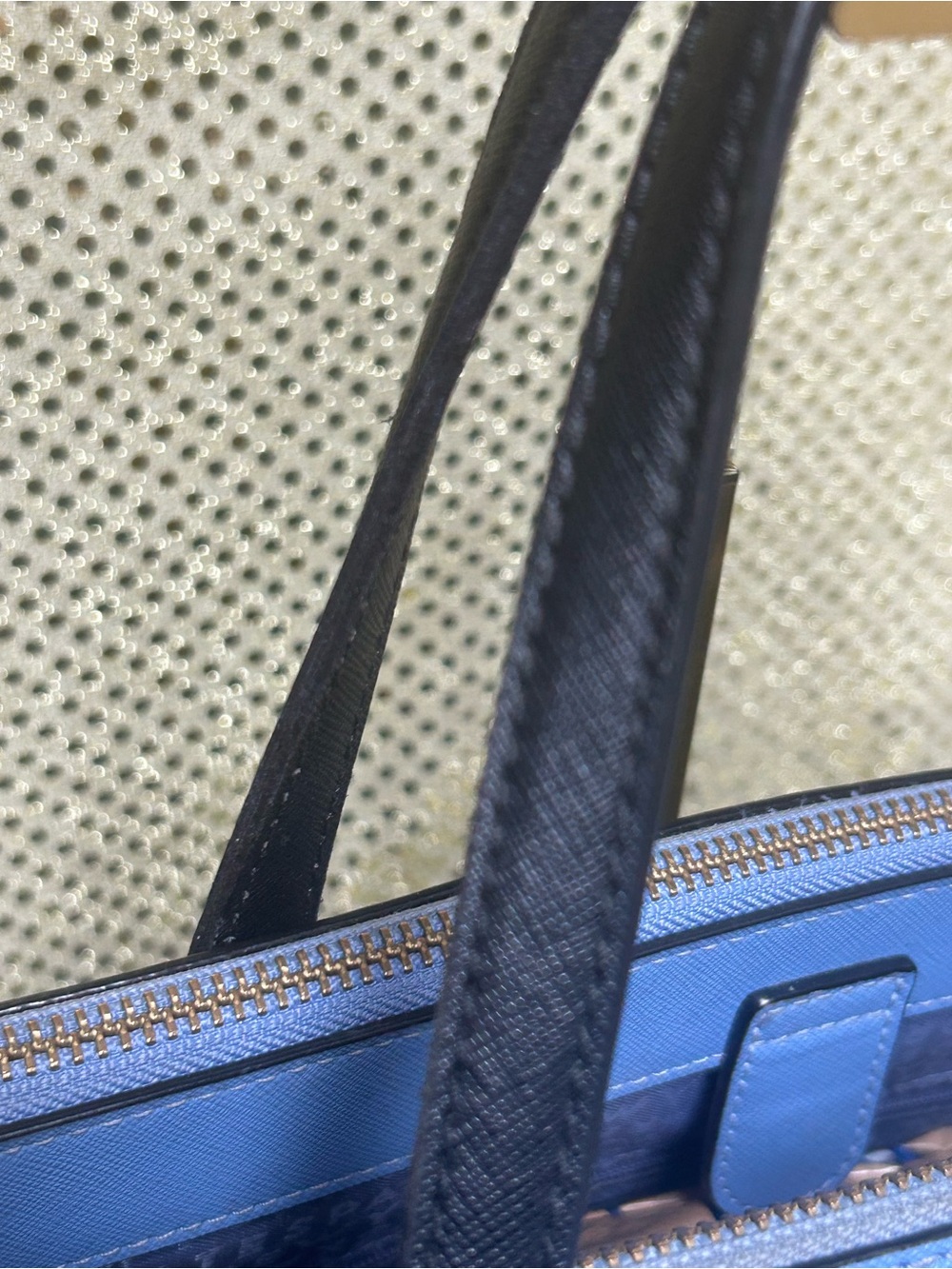 Kate Spade Laurel Way Blue and Crossbody Tote Bag Approx. 17 x 11 x 4. - Picture 5 of 9